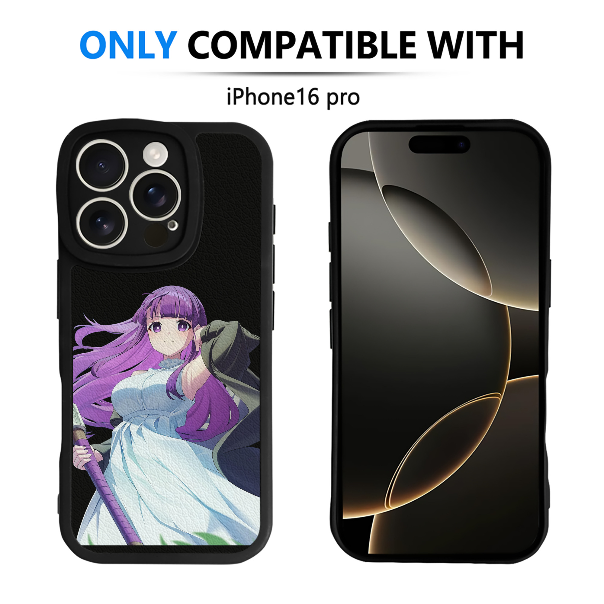 （画像用） 葬送のフリーレン Frieren 【iPhone 16シリーズ対応】シリコンスマホケース（レザー調） 材質：シリコン